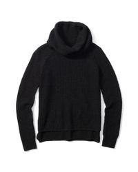 Club Monaco Black Nadine Fisherman Turtleneck