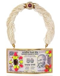 Bijoux De Famille | Pink Maharani Leather and Tin Necklace | Lyst