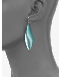 Alexis Bittar | Blue Smooth Leafshaped Earrings | Lyst