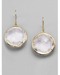 Ippolita | Metallic Lollipop Clear Quartz & 18k Yellow Gold Large Drop Earrings | Lyst