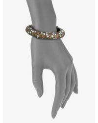 M.c.l Matthew Campbell Laurenza | Metallic Enamel Accented Multicolored Sapphire Bangle Bracelet | Lyst