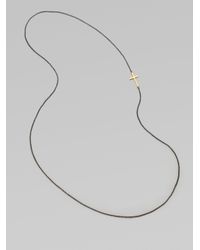 Mizuki | Metallic 14k Gold Cross Chain Necklace | Lyst