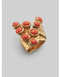 Saint Laurent | Metallic Arty Dots Ring | Lyst