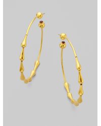 Gurhan | Metallic 24k Yellow Gold Ruby Hoop Earrings | Lyst