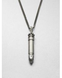 King Baby Studio | Metallic Sterling Silver Bullet Necklace | Lyst