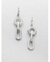 Marc By Marc Jacobs | Metallic Mini Link Nut Drop Earringssilvertone | Lyst