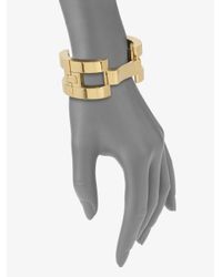 Michael Kors | Metallic Hinged Link Bangle Bracelet | Lyst