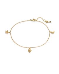 Sydney Evan | Metallic Diamond Charm Anklet Bracelet | Lyst