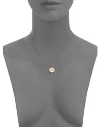 Sydney Evan | Metallic Diamond Enamel Evil Eye Pendant Necklace | Lyst