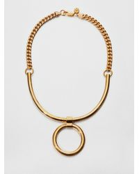 Tory Burch | Metallic Circle Pendant Necklace | Lyst