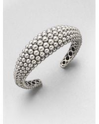 Lagos | Metallic Sterling Silver Caviar Cuff Bracelet | Lyst