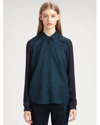 Pringle of Scotland | Green Combo Blouse | Lyst