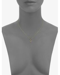 Sydney Evan | Metallic Diamond & 14k Yellow Gold Horseshoe Necklace | Lyst