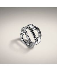 John Hardy | Metallic Small Interlinking Band Ring | Lyst