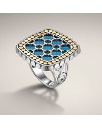 John Hardy | Blue Small Square Ring | Lyst