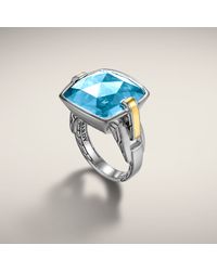 John Hardy | Blue Large Square Ring | Lyst