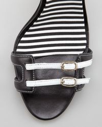 Lyst - Manolo Blahnik Double Buckle Sandal in Black