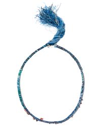 Alyssa Norton | Blue Braided Silk With Crystals Necklace | Lyst