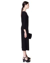 zara black pleated culottes