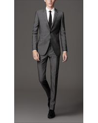 Burberry | Gray Slim Fit Wool Mohair Suit for Men | Lyst