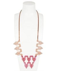 Halaby | Pink Piaf Single Chain Necklace | Lyst