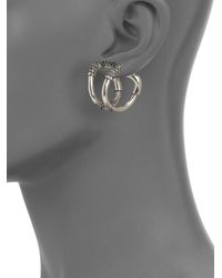 Giles & Brother | Metallic Cortina Pav233 Horseshoe Hoop Earring | Lyst
