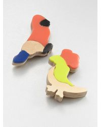 Marni | Red Resin Cardboard Animal Brooch Set | Lyst