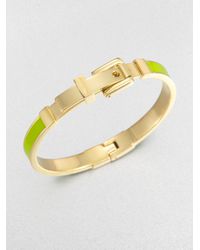 Michael Kors | Enamel Buckle Bangle Bracelet Lime Green | Lyst