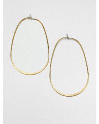 Michael Kors | Metallic Large Oval Hoop Earrings | Lyst