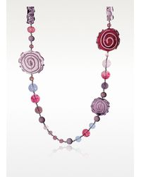 Antica Murrina - Purple Mignon Long Murano Glass Necklace - Lyst