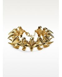 Giuseppe Zanotti - Metallic Animal Bones Golden Collar Necklace - Lyst