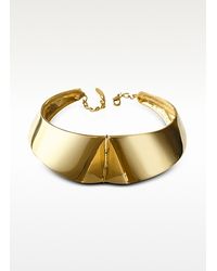 Giuseppe Zanotti - Metallic Golden Brass Choker Necklace - Lyst