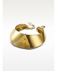 Giuseppe Zanotti - Metallic Golden Brass Cuff Bracelet - Lyst