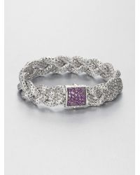 John Hardy | Metallic Classic Chain Amethyst & Sterling Silver Medium Braided Bracelet | Lyst