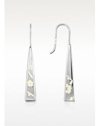 KENZO - Metallic Kyoto Sterling Silver Ivory Flower Drop Earrings - Lyst
