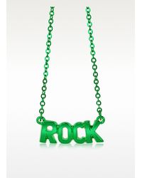 Patrizia Pepe - Green Brass Rock Necklace - Lyst