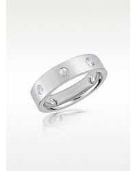 Zable - Metallic Extra Collection Cubic Zirconia Stainless Steel Band Ring for Men - Lyst