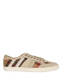 Burberry | Natural Oxford Classic Check Sneakers for Men | Lyst