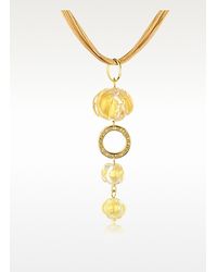 Antica Murrina | Metallic Pepita Murano Glass Stone Drop Necklace | Lyst