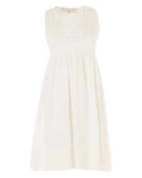 Lyst - Vanessa Bruno Embroidered Summer Dress in White
