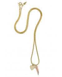 Rebecca Minkoff | Metallic Heart Horn Necklace | Lyst
