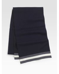 Bally | Blue Wool Scarf for Men | Lyst
