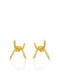 Tom Binns | Metallic Barricade Babe Earrings | Lyst