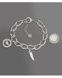 Emporio Armani | Metallic Bracelet In Steel,Crystals And Mother Of Pearl | Lyst