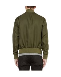 Maison Margiela | Green Silk Bomber Jacket for Men | Lyst