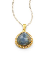 Coralia Leets | Blue Regina Pendant Necklacelabradorite | Lyst