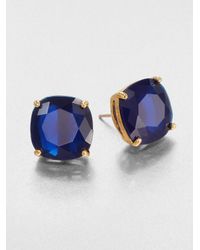 kate spade new york | Blue Faceted Square Stud Earrings | Lyst