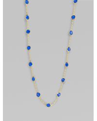 ABS By Allen Schwartz | Blue Station Necklace | Lyst