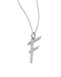 KC Designs | White Gold and Diamond Initial Necklace | Lyst