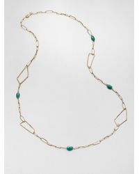 Alexis Bittar | Green Chrysoprase Geometric Station Necklace | Lyst